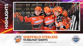 Sheffield Steelers v Belfast Giants  29th September 2024 [upl. by Ittak]