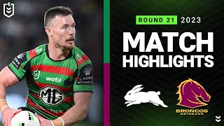 NRL 2023  South Sydney Rabbitohs v Brisbane Broncos  Match Highlights [upl. by Harding]