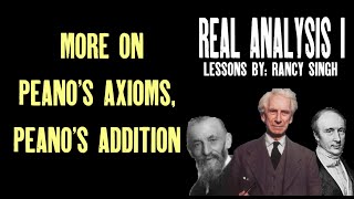 Peanos Axioms Peanos Addition Examples Real Analysis [upl. by Gnel317]