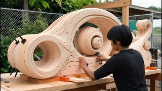 Breaking Design Rules Stunning Coffee Table with NeverSeenBefore Curved Legs by a Woodworker [upl. by Pinkerton]