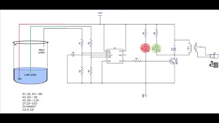 Water level Controller Using 555 Timer IC [upl. by Euton]