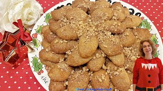 Finikia  Melomakarona BEST EVER Xmas Honey Cookies by Yiayia Deppy  Φινίκια [upl. by Nilekcaj]