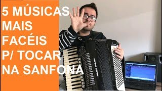 5 musicas mais fáceis para tocar na sanfona [upl. by Arrio]