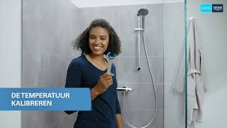 How to een GROHE QuickFix thermostaatkraan met temperatuurregelaar links en EcoButton installeren [upl. by Ahselrac604]