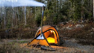 Hot Tent Camping In Cold Temperatures  Part 2 [upl. by Ennahtebazile648]