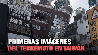 Primeras imágenes del terremoto en Taiwán 2024 [upl. by Anerev]