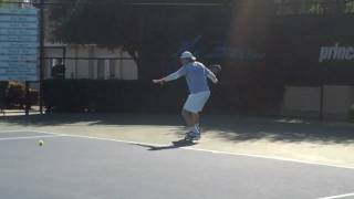 Kei Nishikori and Tommy Haas hit at IMG Academy in 2009  Part 1 [upl. by Sulakcin]