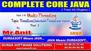 Core JavaMultiThreadingThreadLocalInheritableThreadLocal classesPart 3 [upl. by Odnomra463]