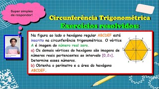 Identificando as medidas dos arcos em radianos de um hexágono inscrito numa circunferência [upl. by Rodrich]