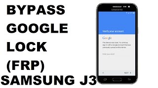 Bypass Google Account Lock FRP on Samsung Galaxy J2 J3 J5  March 2017 [upl. by Hansel]