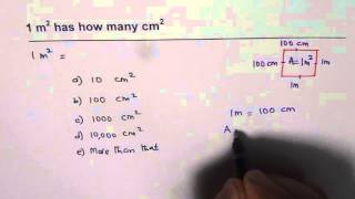 One meter square is how many centimeter squares [upl. by Eelyek497]