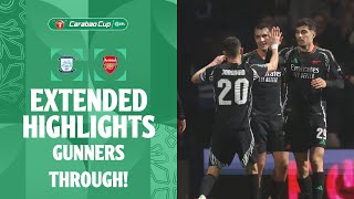 GUNNERS THROUGH  Preston North End v Arsenal extended highlights [upl. by Hamo]