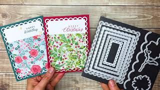 How to Make Die Cut Cards with Patterned Paper [upl. by Nyrehtac227]