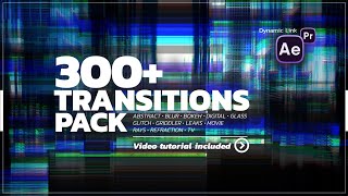 Seamless Transitions FX Pack  abstract digital glass glitch efraction [upl. by Ecyaj245]