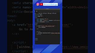 Redirect to another website in javascript anchor tag  javascript tutorials  html htmljavascript [upl. by Rosmunda74]