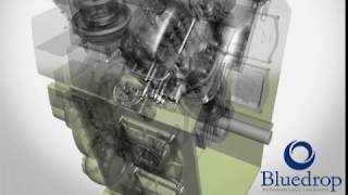 Pielstick Diesel Engine Cutaway Demo [upl. by Odrude]