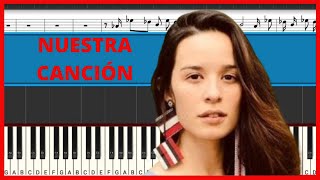 Monsieur Periné  Nuestra Canción ft Vicente García  Piano Tutorial  Midi [upl. by Milena]