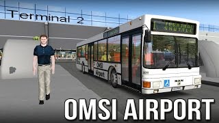 OMSI 2  Airport Shuttle Terminal 2 Route [upl. by Durward]