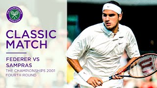 Roger Federer vs Pete Sampras  Wimbledon 2001 fourth round  Full Match [upl. by Ahsino735]