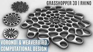 Grasshopper Tutorial  Voronoi amp Weaverbird  Architecture [upl. by Yezdnil]