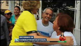 Los candidatos a la Alcaldía de Guayaquil realizan recorridos [upl. by Aronael]