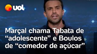 Debate na Band Pablo Marçal grita e ataca adversários após Tabata Amaral perguntar sobre condenação [upl. by Bergerac]