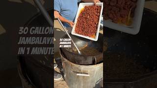 30 Gallon Jambalaya in 1 minute short jambalaya [upl. by Creight824]