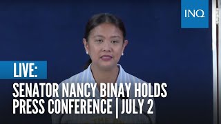 LIVE Senator Nancy Binay holds press conference  July 2 [upl. by Maryl]