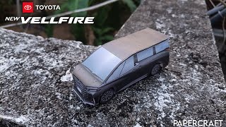 New 2023 Toyota VELFIRE Papercraft car by Gazoo racing pattern  making tutorial  Lavahi crafts [upl. by Brezin980]