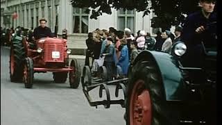 Bondetåg i Eksjö 1957 [upl. by Acihsay]