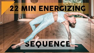 Energizing 22 Min Full Body Vinyasa Yoga  Breathe and Flow Yoga [upl. by Yecad888]