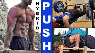 Hybrid Strength Training PUSH Workout  Calisthenics amp Weights Chest Shoulders amp Triceps [upl. by Ahsataj]