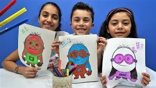 3 MARKER CHALLENGE hzhtube kids fun [upl. by Amery393]