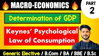 Keynes Psychological Law of Consumption  Consumption Function  Macroeconomics GE BCom BA Bsc [upl. by Robbie]