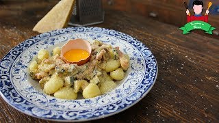 Recette  Gnocchis à la fausse carbonara de courgette de Mathilde [upl. by Herstein432]