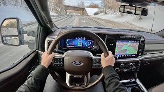 2023 Ford F250 King Ranch Super Duty 67L V8 Diesel Crew Cab  POV Driving Impressions [upl. by Rhoades]