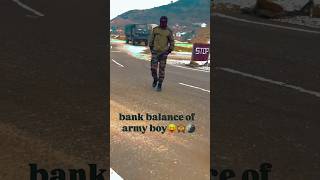 Fouji bhai ka bank balance 😄💪🤞 army armymotivatoinrunnigh armymotivation armyarmy [upl. by Nymzaj]