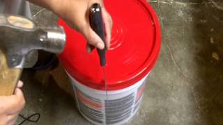 Quick Tip to Remove Lid from 5 Gallon Paint or Joint Compound in a Snap [upl. by Ardine]