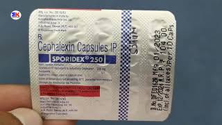 Sporidex 250mg Capsule  Cephalexin Capsule  Sporidex 250 Capsule Uses Benefits Dosage Review [upl. by Kiah]