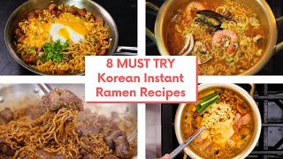 8 MUST TRY Korean Instant Ramen Recipes BingeWatch [upl. by Ardyce469]