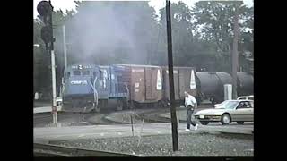 Conrail Train Watching in Elkhart Indiana 1990 Teaser [upl. by Llevel725]