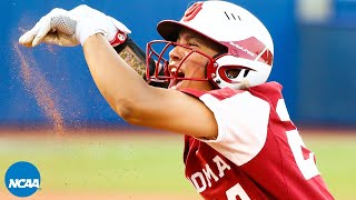 Big 6th inning keeps Oklahoma softballs WCWS hopes alive  Full rally [upl. by Akli]