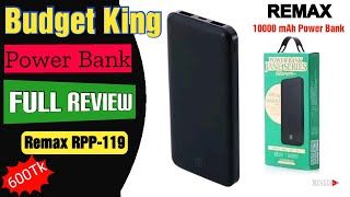 Remax Power Bank ৷৷ Full Review ৷৷ RPP119 ৷৷ 10000 mAh ৷৷ Best Price ৷৷ 2022 [upl. by Nordek]