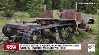 Forest Service seeking the return of missing historic military vehicle asking for publics help [upl. by Suedaht]