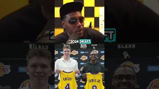 Lebron James Son Bronny James in LAKERS 2024 NBA DRAFT [upl. by Cindra]