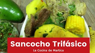 SANCOCHO TRIFÁSICO  FÁCIL Y DELICIOSA RECETA COLOMBIANA  Tutorial de Cocina ♥ [upl. by Nnyladnarb321]