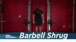 Barbell Shrug  Shoulder Exercise  Bodybuildingcom [upl. by Snell]