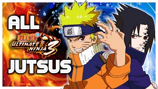 All Regular Ultimate Jutsus  Naruto Ultimate Ninja 3 [upl. by Yehs77]