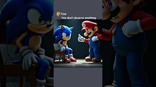 Poor Jealous Mario Kidnaps Rich Sonic memes mario sonic [upl. by Meave]