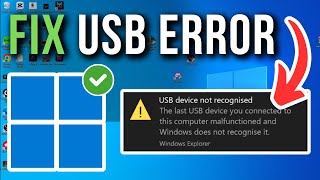 How To Fix USB Device Not Recognized In Windows 1011  Full Tutorial [upl. by Adlesirc]